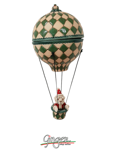 Mongolfiera in Grès Porcellanato - diametro 10 cm altezza 22 cm