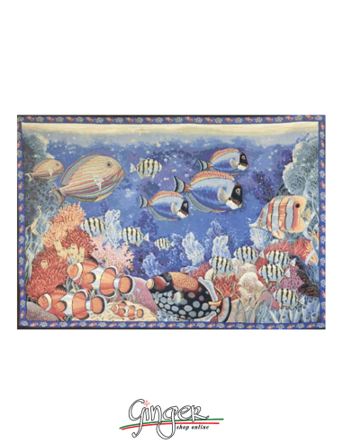 Tropical aquarium - Tapestry 53.1 x 37.8 in. (136x96 cm)