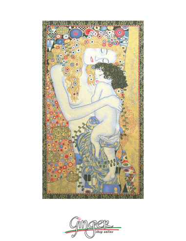 Mother with Child by Klimt - Tapestry 25.5 x 44.8 in. (65x114 cm)