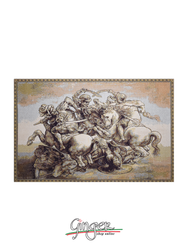 The Battle of Anghiari by Leonardo da Vinci - Tapestry 20.4 x 12.9 in. (52x33 cm)