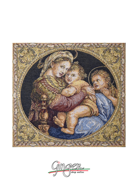Madonna della Seggiola - Tapestry or Pillow 12.6 x 12.6 in. (32x32 cm)