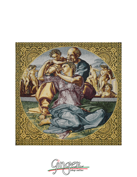 Tondo Doni by Michelangelo - Tapestry or Pillow