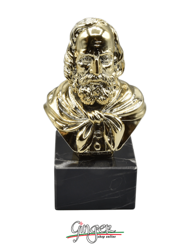 Giuseppe Garibaldi - busto 16 cm color oro con base in marmo