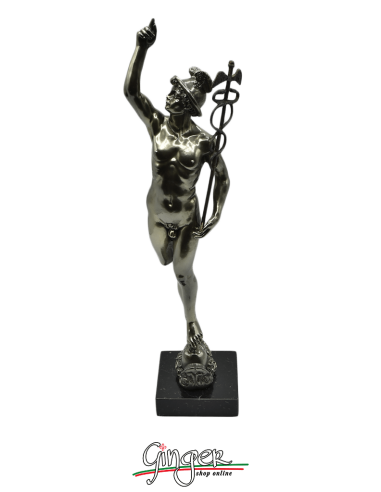 Mercurio Hermes - 34 cm - lux con base in marmo