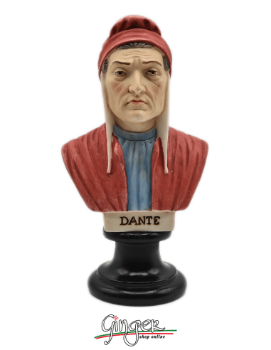 Dante Alighieri - bust 5.9 in. (15 cm) hand painted