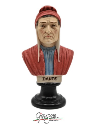 Dante Alighieri - busto 15 cm dipinto a mano
