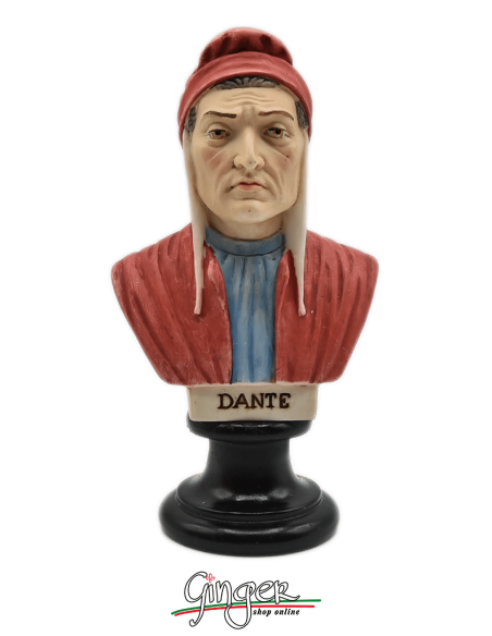 Dante Alighieri - busto 15 cm dipinto a mano