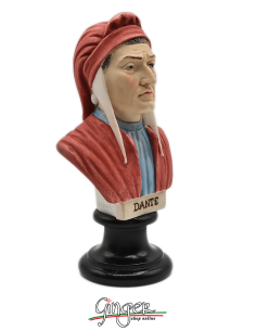 Dante Alighieri - busto 15 cm dipinto a mano 2