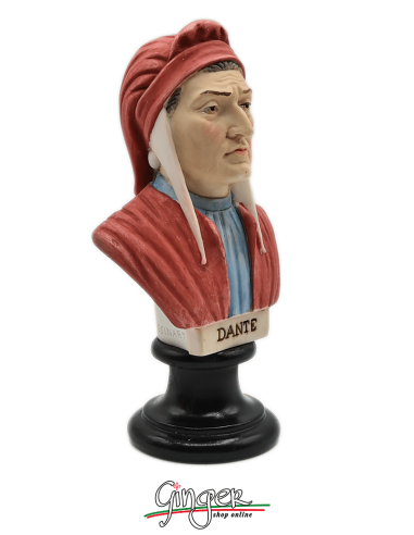 Dante Alighieri - bust 5.9 in. (15 cm) hand painted