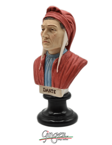 Dante Alighieri - busto 15 cm dipinto a mano