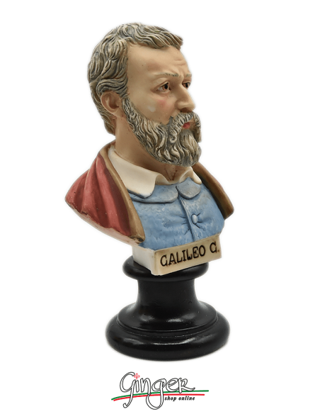 Galileo Galilei - busto 15 cm dipinto a mano