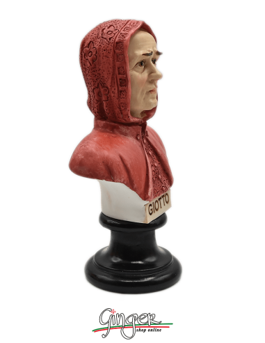 Giotto - busto 15 cm dipinto a mano