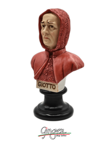Giotto - busto 15 cm dipinto a mano