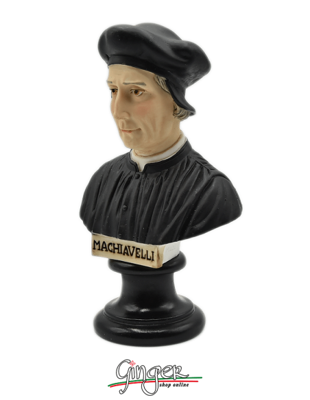 Niccolò Machiavelli - busto 15 cm dipinto a mano