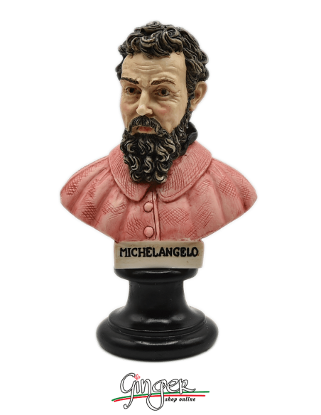Michelangelo Buonarroti - bust 5.9 in. (15 cm) hand painted
