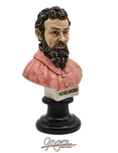 Michelangelo Buonarroti - bust 5.9 in. (15 cm) hand painted 2