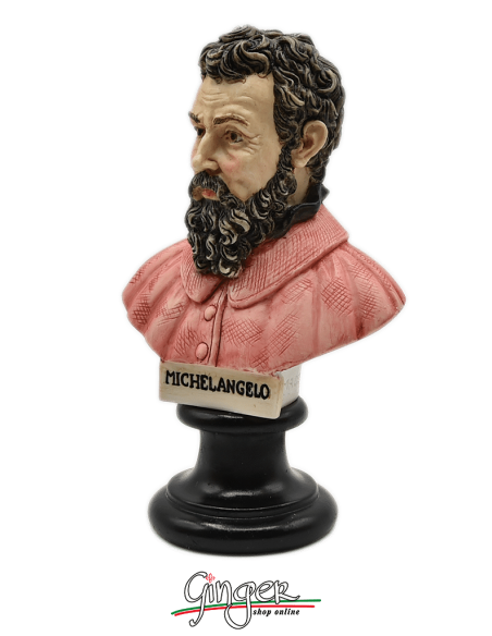Michelangelo Buonarroti - bust 5.9 in. (15 cm) hand painted