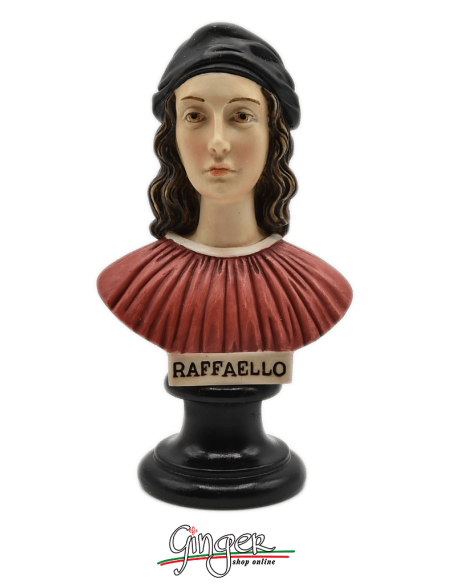 Raffaello Sanzio - busto 15 cm dipinto a mano