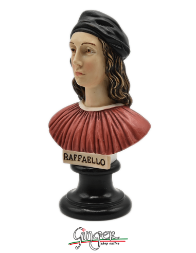 Raffaello Sanzio - busto 15 cm dipinto a mano