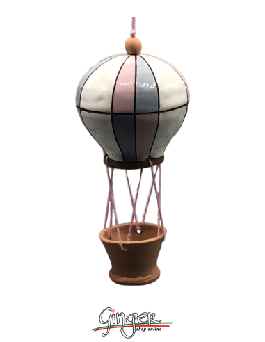 Ceramic Hot Air Balloon - diameter 7 cm (2.76") height 14 cm (5.51") - PB