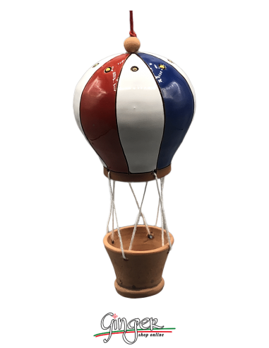 Ceramic Hot Air Balloon - diameter 7 cm (2.76") height 14 cm (5.51") - PF
