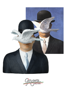 René Magritte: Man in a Bowler Hat - 16 cm (6,30") 2