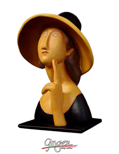 Amedeo Modigliani: Jeanne Hébuterne con cappello - 11 cm