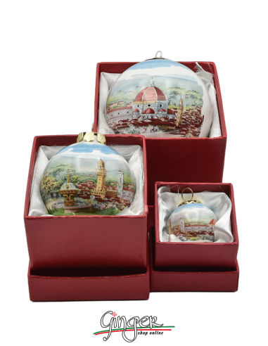 "New" Christmas Ornaments: Florence Colorful Landscape 1.35" - 2.36" - 3.14"