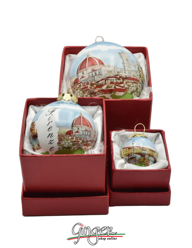 Christmas Ornaments: Old Bridge and Cathedral of Florence 1.35" - 2.36" - 3.14"