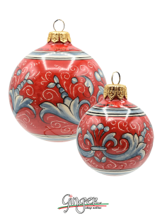 Palla di Natale in ceramica Terra d'Italia - 80 mm BL