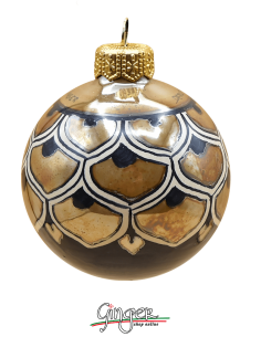 Palla di Natale in ceramica Terra d'Italia - 80 mm BL