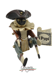 "i Pupi" Unique and collectible pieces: Italian Masks - height 13 cm (5.12") - Gianduia