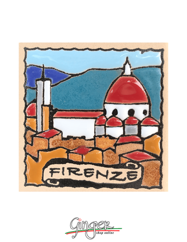 Handcrafted ceramic magnet - Florence: the Cathedral (Duomo)