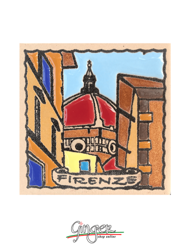 Handcrafted ceramic magnet - Florence: the Dome
