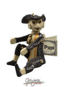 "i Pupi" Unique and collectible pieces: Italian Masks - height 13 cm (5.12") - Bauta 2