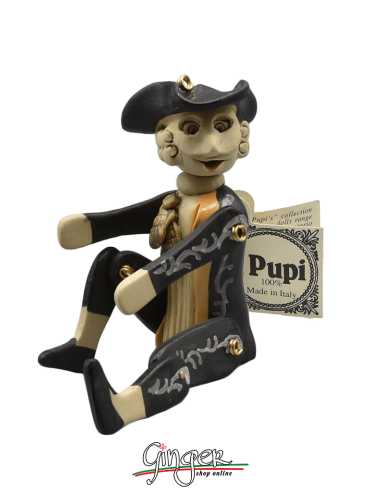 "i Pupi" Unique and collectible pieces: Italian Masks - height 13 cm (5.12") - Bauta