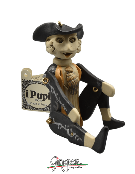 "i Pupi" Unique and collectible pieces: Italian Masks - height 13 cm (5.12") - Bauta