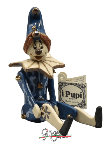 "i Pupi" Unique and collectible pieces: Italian Masks - height 13 cm (5.12") - Clown