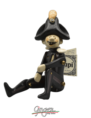 "i Pupi" Unique and collectible pieces: Italian Masks - height 13 cm (5.12") - Gendarme