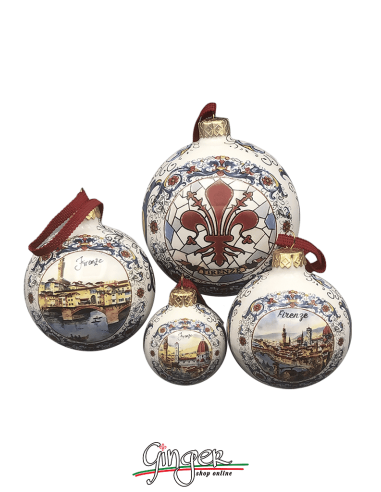 Christmas Ornaments: Florence 1,5" - 2,3" - 3,1" - 3,9" (4-6-8-10 cm)