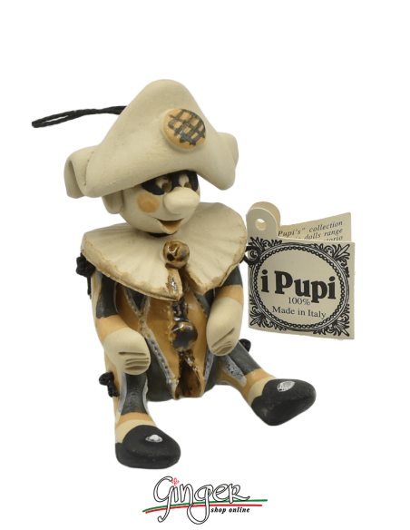 "i Pupi da collezione" maschere Italiane - 7 cm - Arlecchino