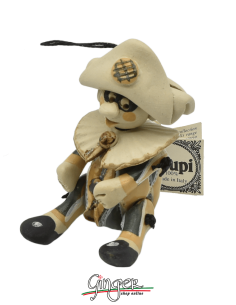 "i Pupi" Unique and collectible pieces: Italian Masks - 7 cm (2.76") - Arlecchino Arlequin 2