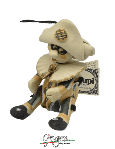 "i Pupi da collezione" maschere Italiane - 7 cm - Arlecchino