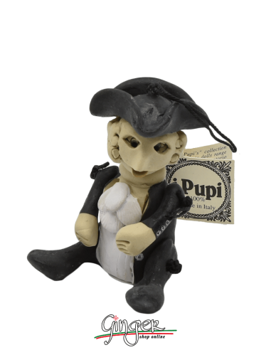 "i Pupi" Unique and collectible pieces: Italian Masks - 7 cm (2.76") - Bauta