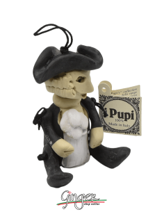 "i Pupi" Unique and collectible pieces: Italian Masks - 7 cm (2.76") - Bauta 2