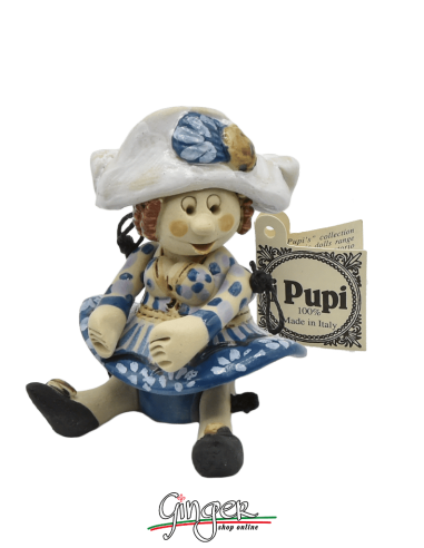 "i Pupi" Unique and collectible pieces: Italian Masks - 7 cm (2.76") - Colombina