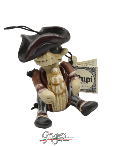 "i Pupi" Unique and collectible pieces: Italian Masks - 7 cm (2.76") - Gianduia