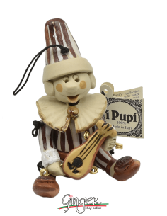 "i Pupi" Unique and collectible pieces: Italian Masks - 7 cm (2.76") - Mezzettino 2