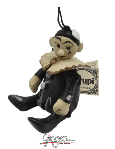 "i Pupi" Unique and collectible pieces: Italian Masks - 7 cm (2.76") - Pierrot