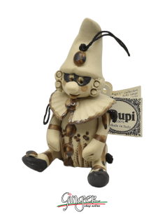 "i Pupi" Unique and collectible pieces: Italian Masks - 7 cm (2.76") - Pulcinella